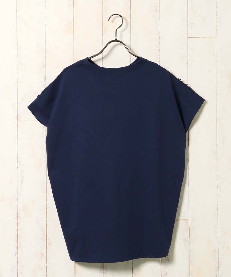 フラワー3D刺繍TシャツNO1