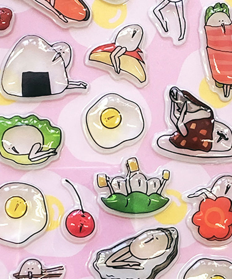 【WEB予約 2/25～順次発送】たまごあしのぷっくりシール2