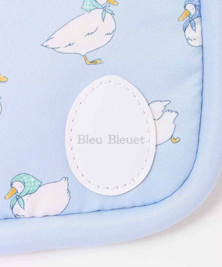 おさんぽダックサテンフラットポーチ