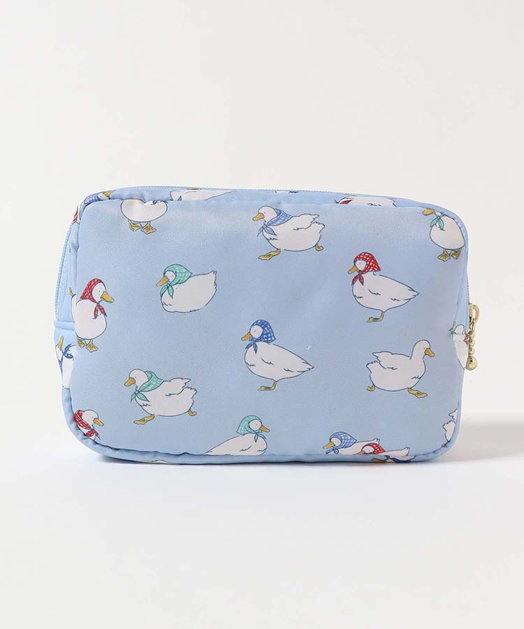 おさんぽダックサテンボックスポーチ