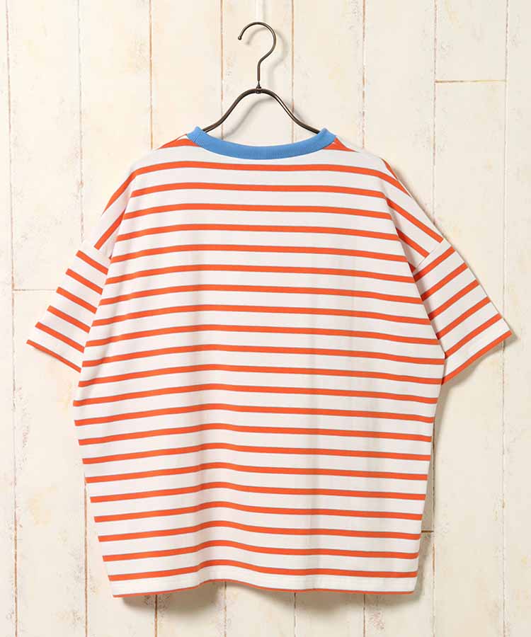 Bouncy.ワッペン付ボーダーTシャツNO1