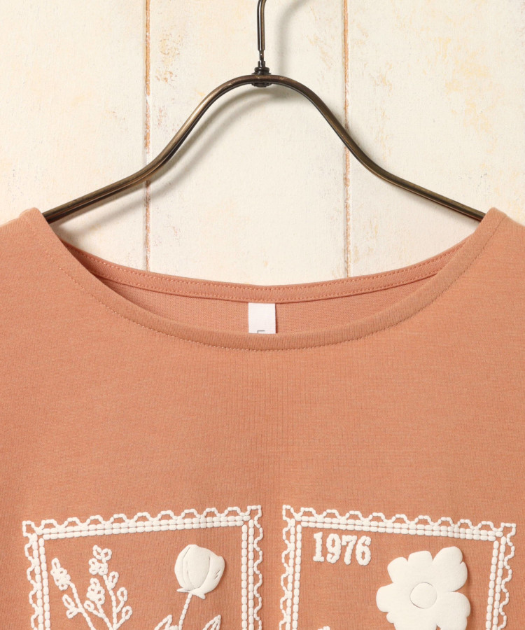 ボタニカル切手プリントTシャツ