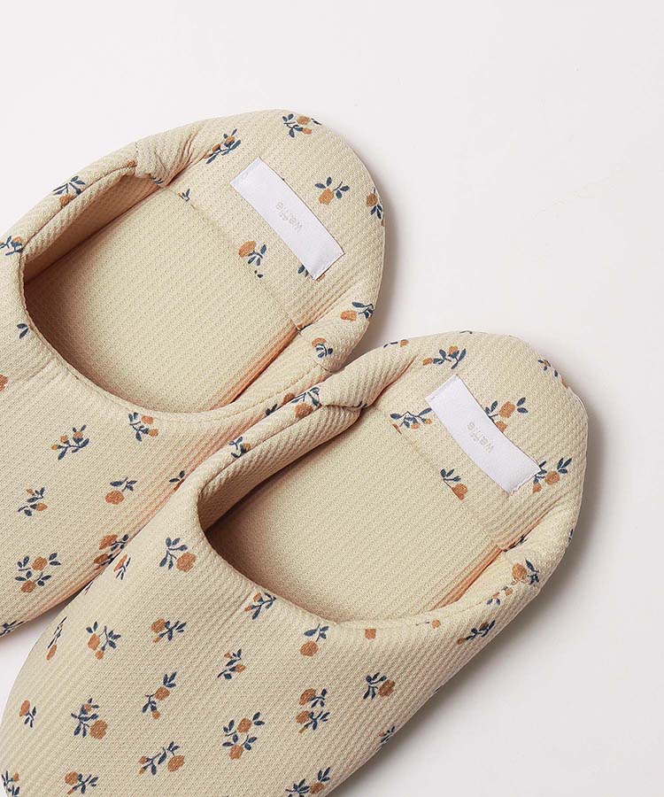≪SALE≫小花柄ワッフルルームシューズ