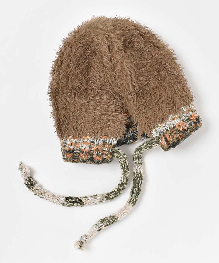 シャギーフライトニット帽