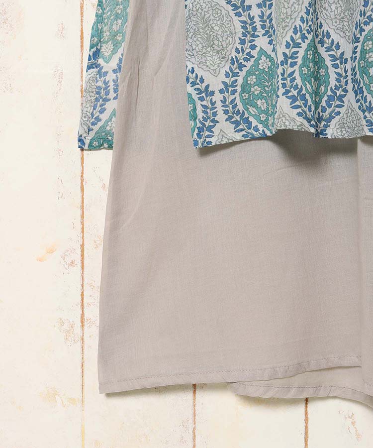 ≪SALE≫袖なしオリエンタル柄ワンピース