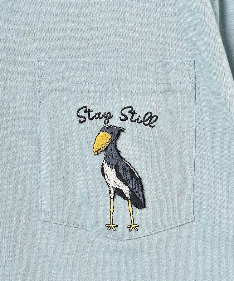 ハシビロコウロゴポケットＴシャツ
