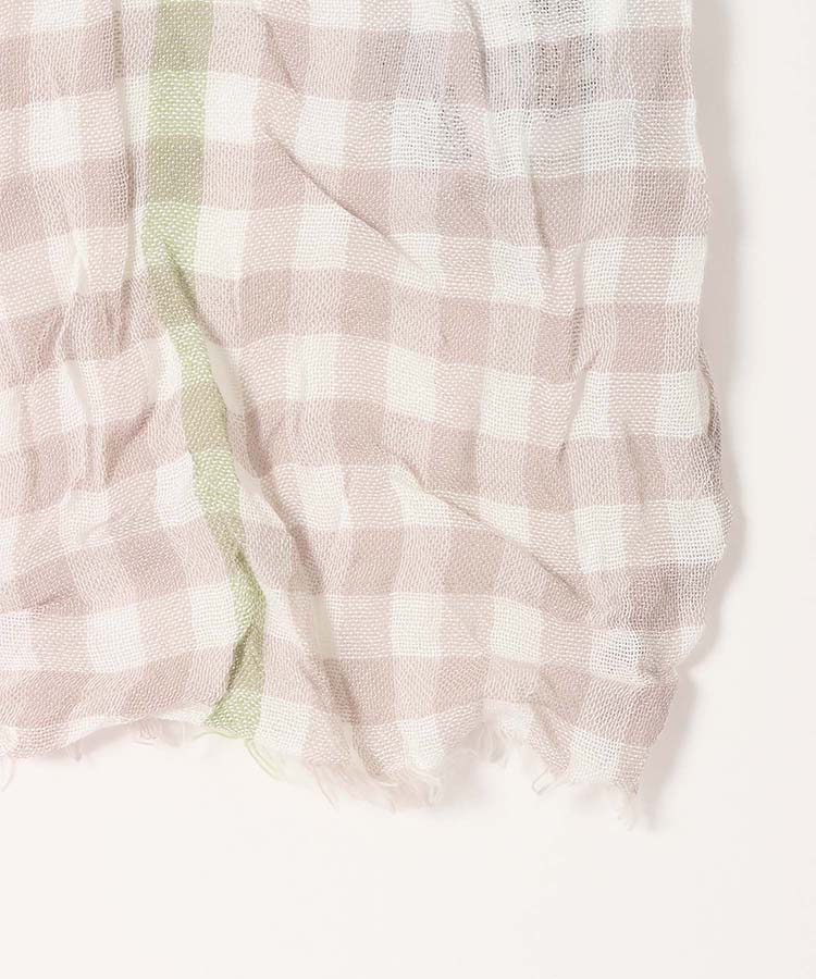 コットンモダールチェック柄ストール