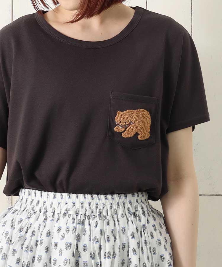 ≪SALE≫木彫りのクマサガラTシャツ