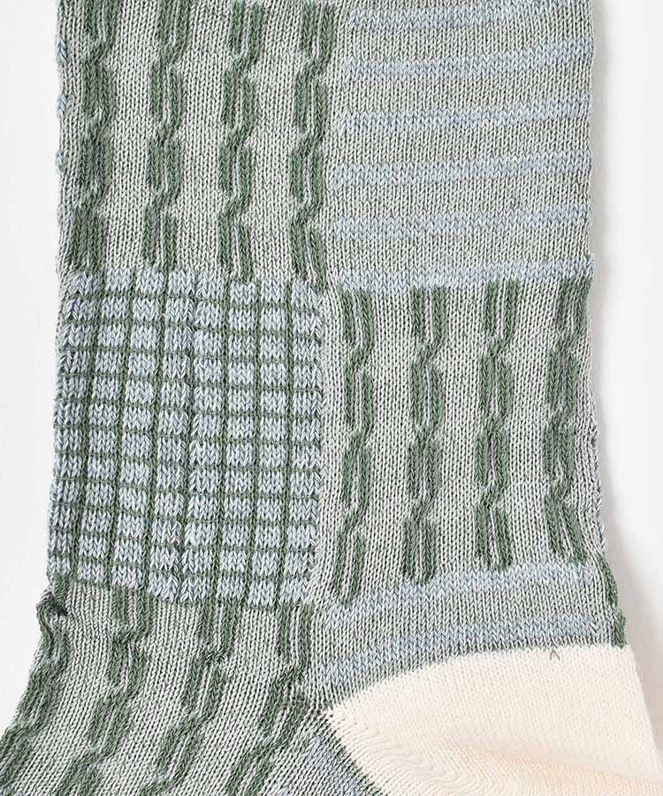 杢パッチワークソックス