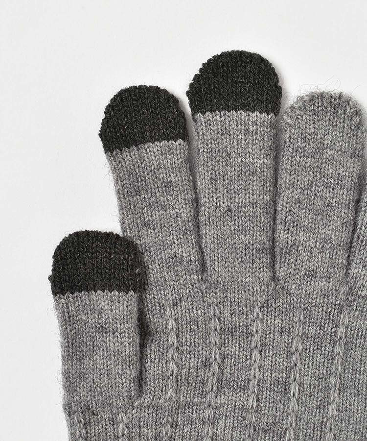 ≪SALE≫スマホタッチ配色ニットグローブ