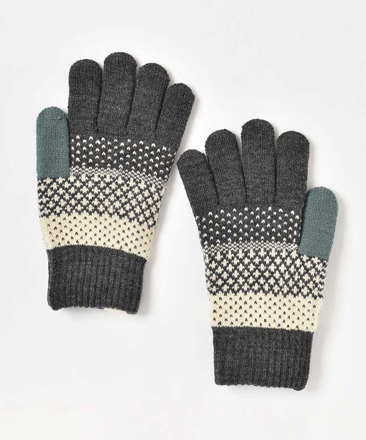 ≪SALE≫ノルディック柄ニットグローブ