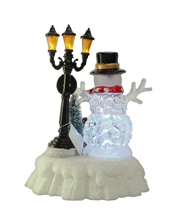 クリスタルスノーマン街灯ライト