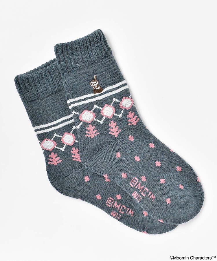 リトルミイ刺繍ウールミックスルームソックス