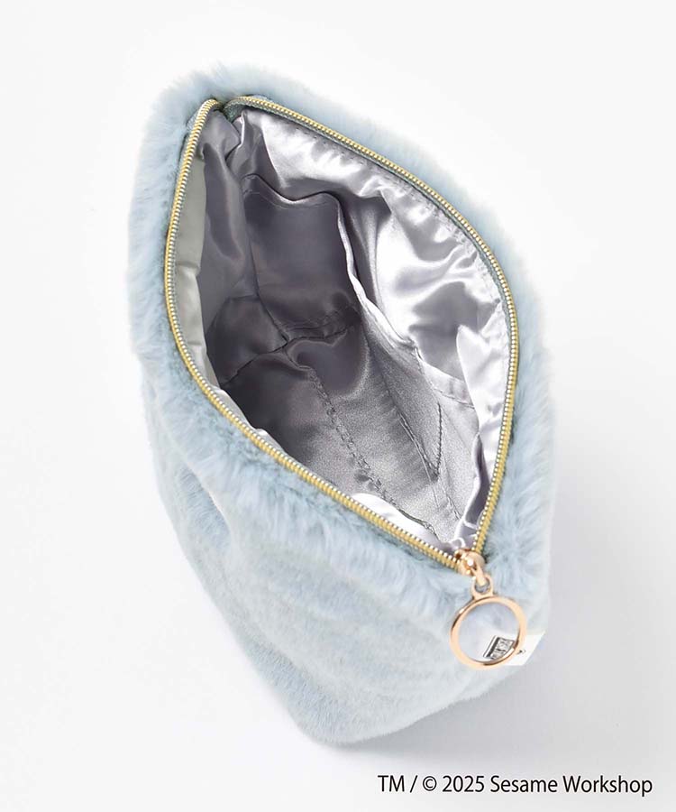 SESAME STREET FACE FUR台形ポーチ