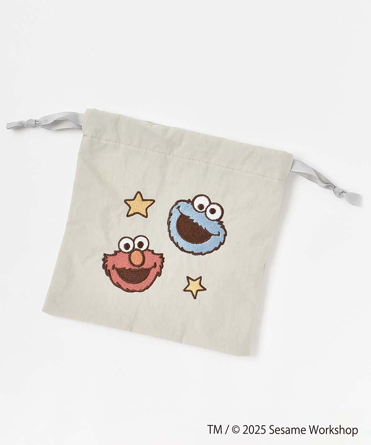 SESAME STREET EMBROIDERY巾着