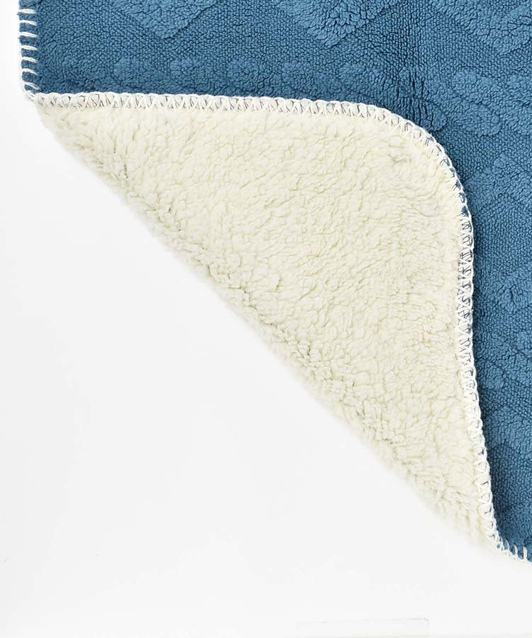 アラン編み風ボア3wayひざ掛け