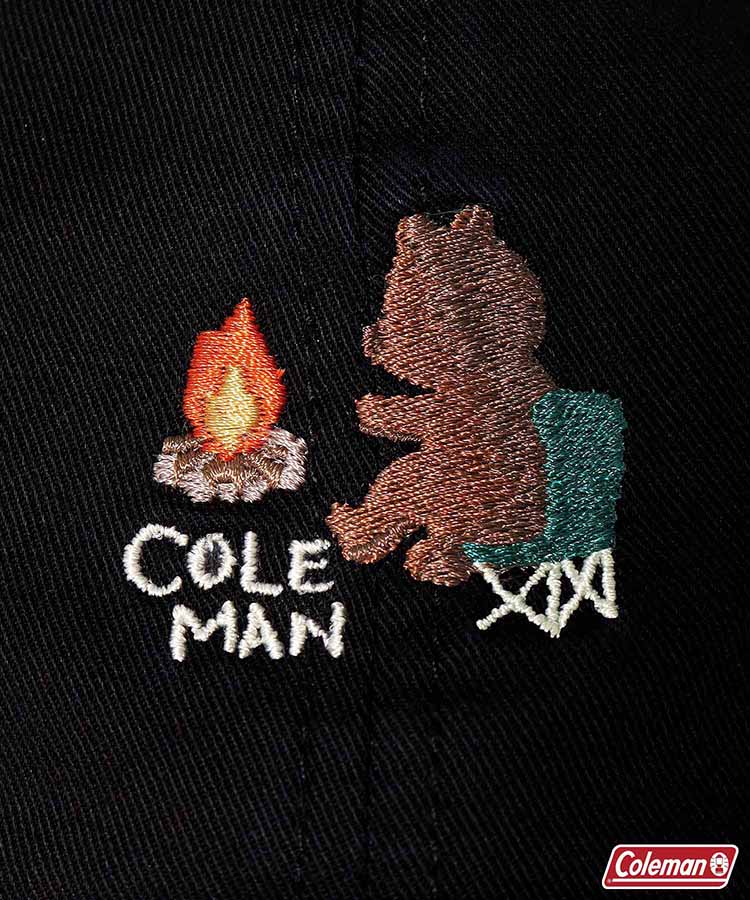 colemanくま刺繍ウォッシュキャップ