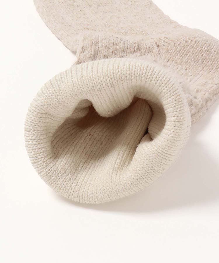 鹿の子畦シルク混ソックス