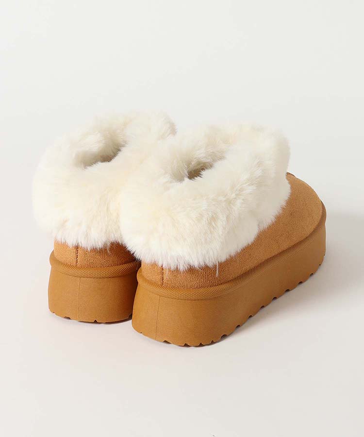 撥水厚底ムートンブーツ