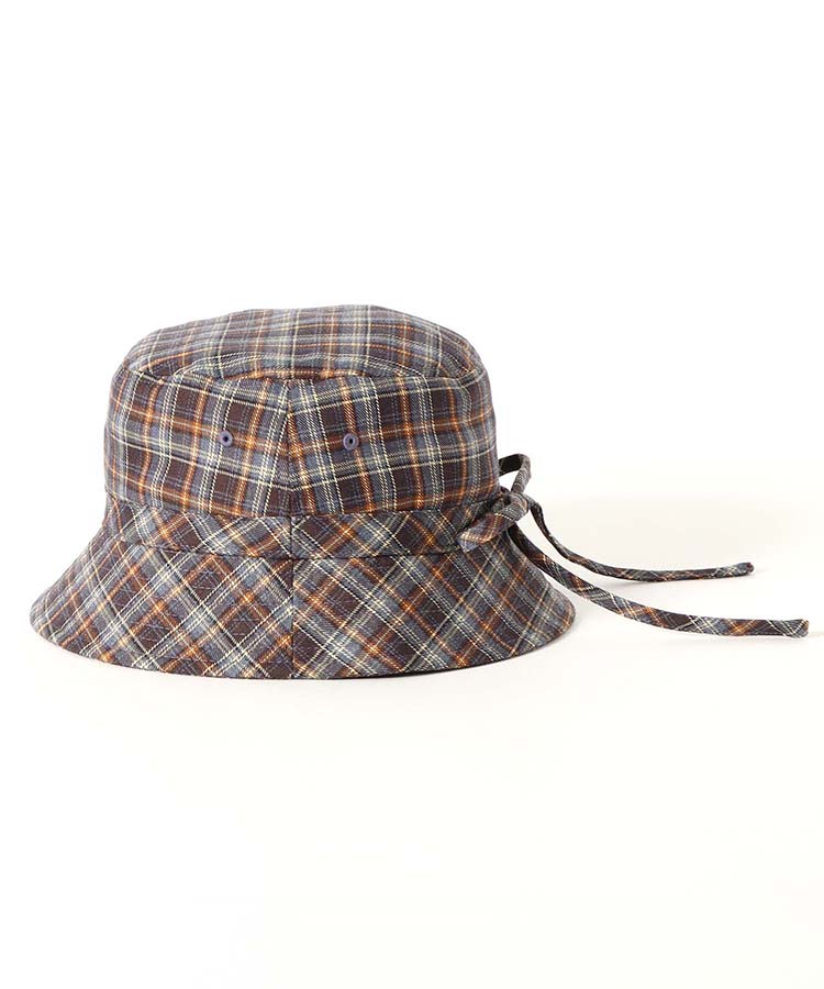 チェックリボンハット
