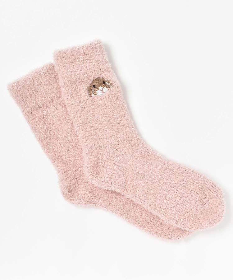 アニマル刺繍ルームソックス