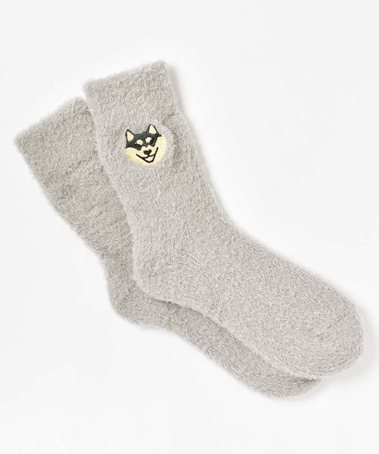 しば刺繍ルームソックス