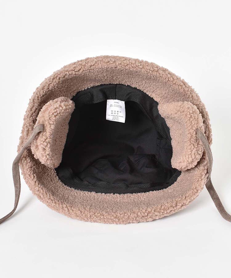 ボア耳付きハット