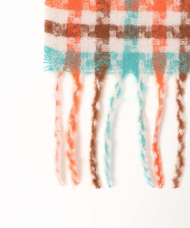 カラフルチェックストール