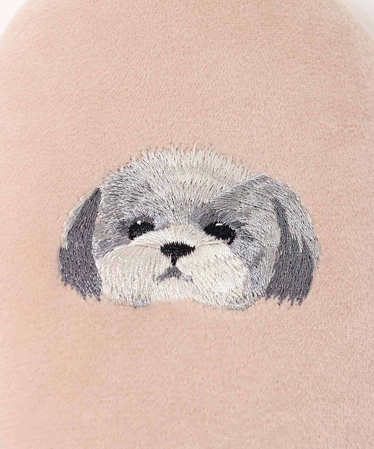 イヌ刺繍ルームシューズ