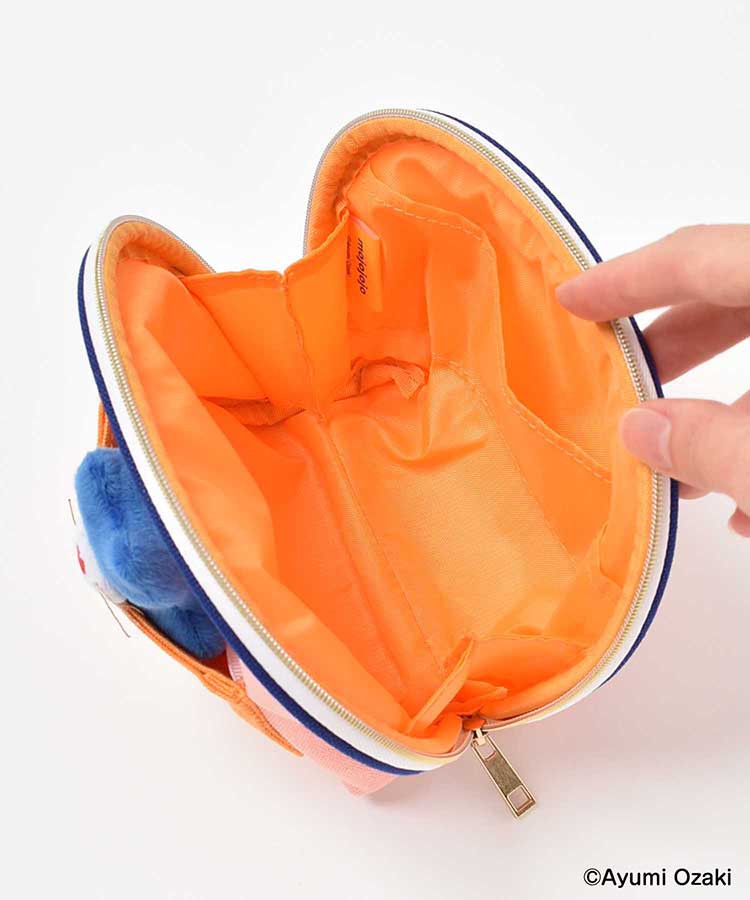 【WEB限定】mojojojoぬいぐるみバッジ付きポーチ