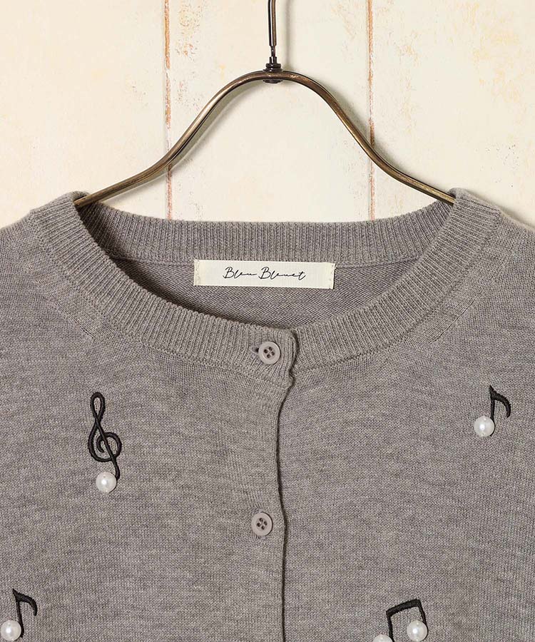 音符パールカーディガン
