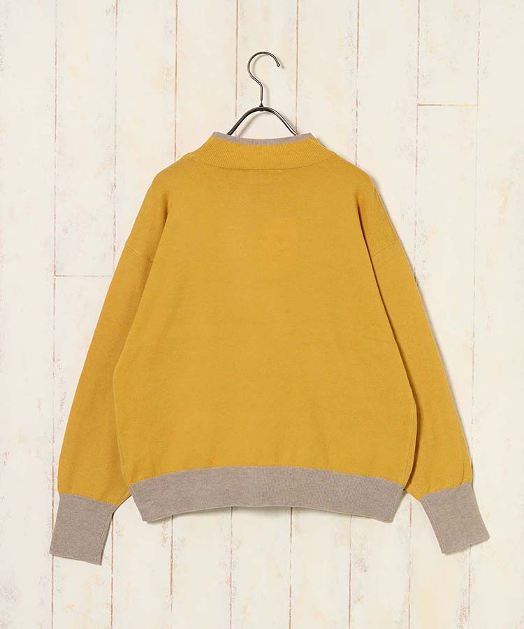 バイカラープルオーバー