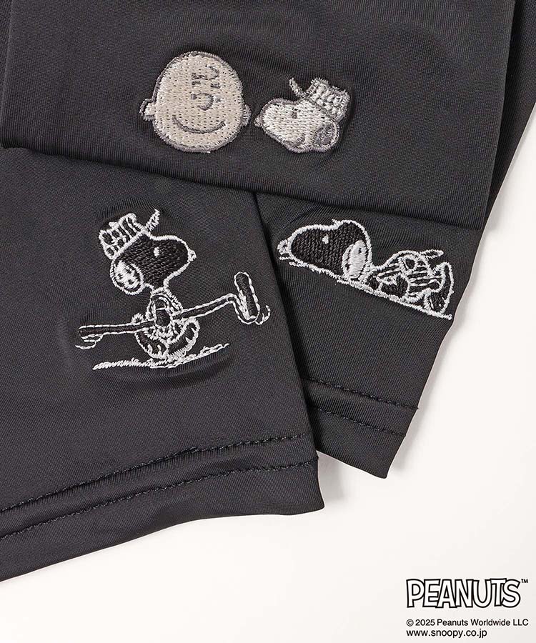 スヌーピー刺繍冷感UVロンググローブ