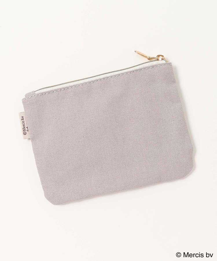 BRUNA FLUFFY APPLIQUEミニフラットポーチ