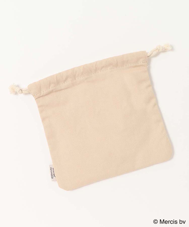 BRUNA FLUFFY APPLIQUE巾着