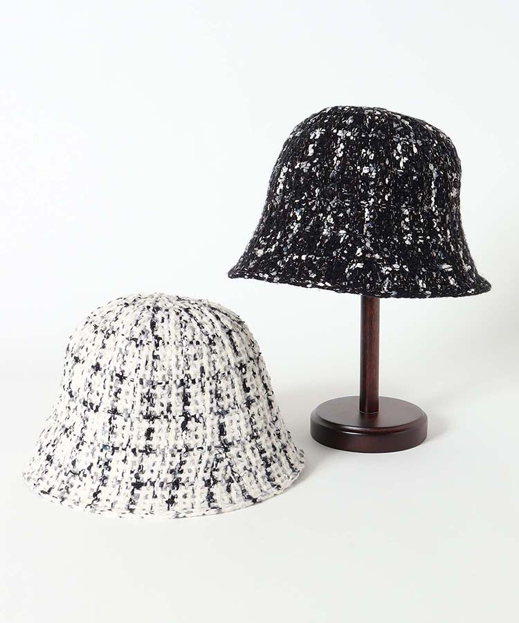 ラメツイードサーモハット