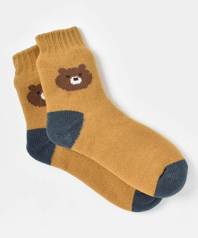 クマワンポイント裏ボアソックス