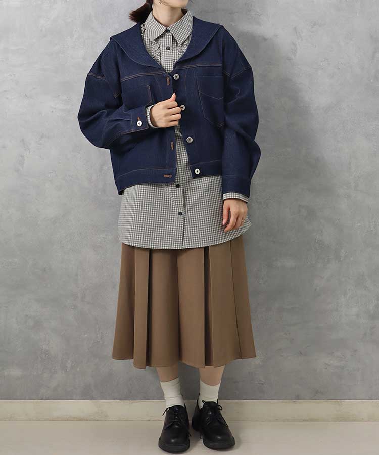 le petaleボックスプリーツスカート