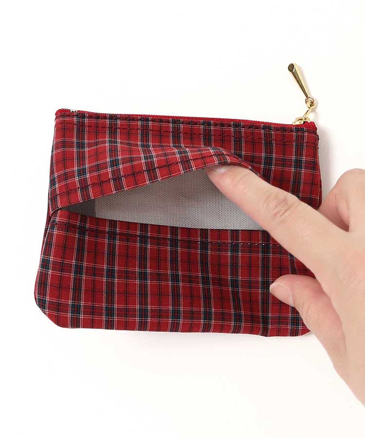 タイプライターチェック柄ティッシュポーチS