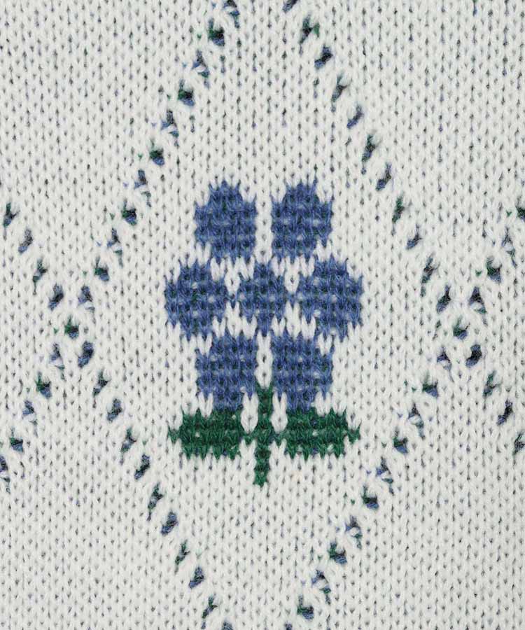 le petale フラワーダイヤニットカーディガン