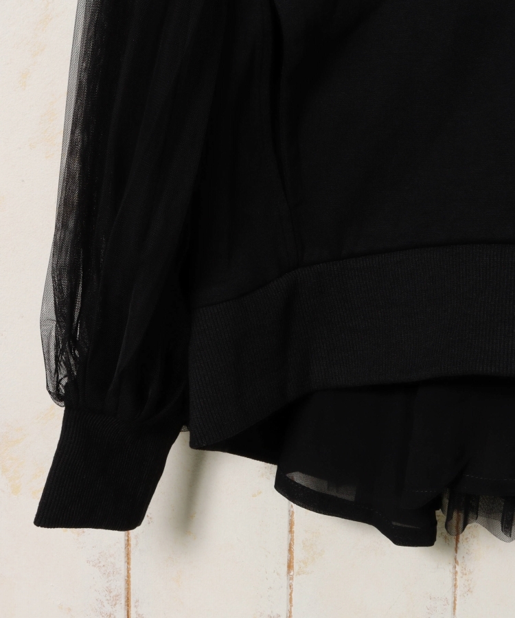 ≪SALE≫【WEB限定】ポンチ×チュールプリーツブルゾン