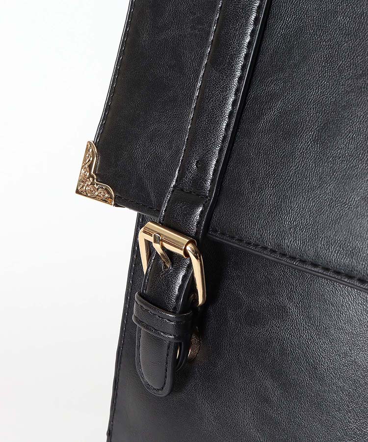 ベルト縦型サッチェルバッグ