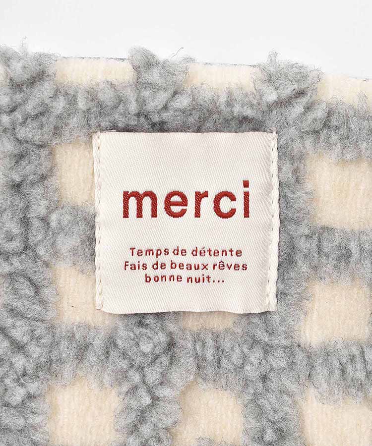 ボアチェック舟型ポーチ