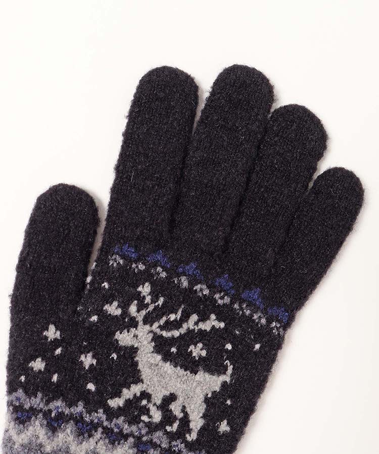 裏起毛トナカイニットグローブL