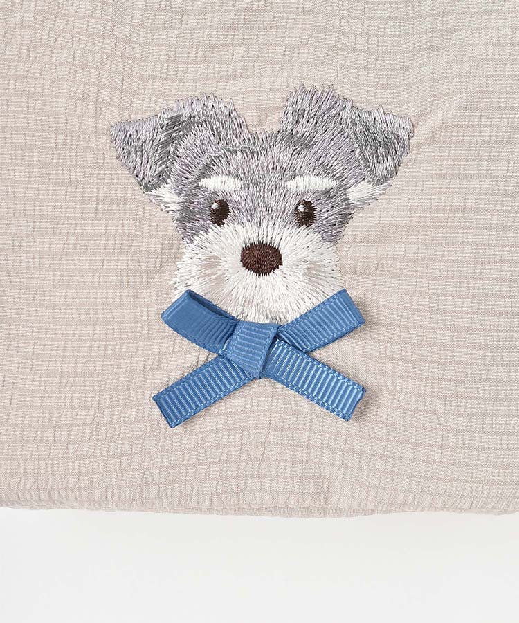 ドッグリボン多ポケットリップルポーチ