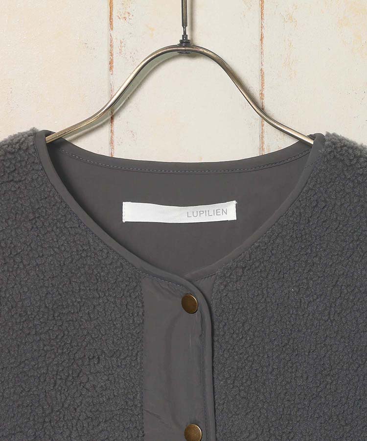 ボア切り替えキルティングコート