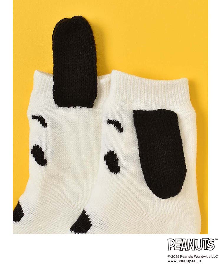 スヌーピー2重編みFaceソックス