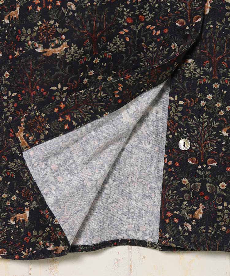 森の中の動物たち前開きワンピース