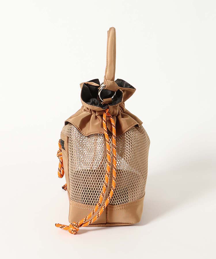 メッシュ2WAYナイロン巾着トート