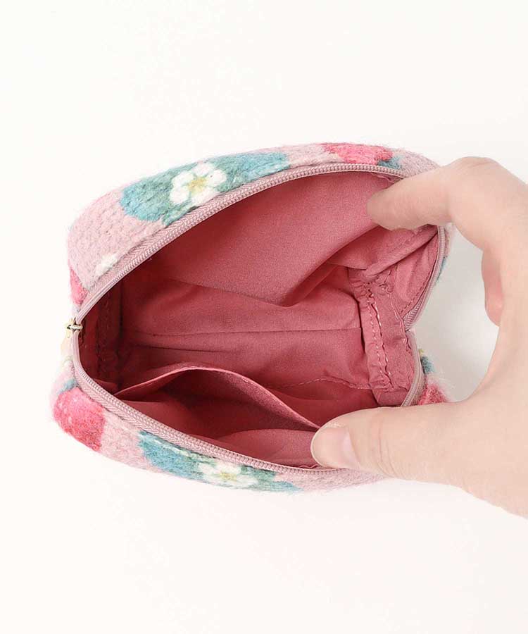 ジューシードゥーシェニール織いちごボックスポーチ